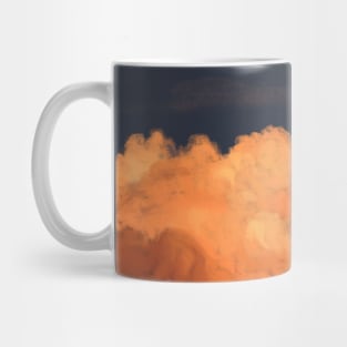 Moon Sunset Clouds Pastel Illustration Mug